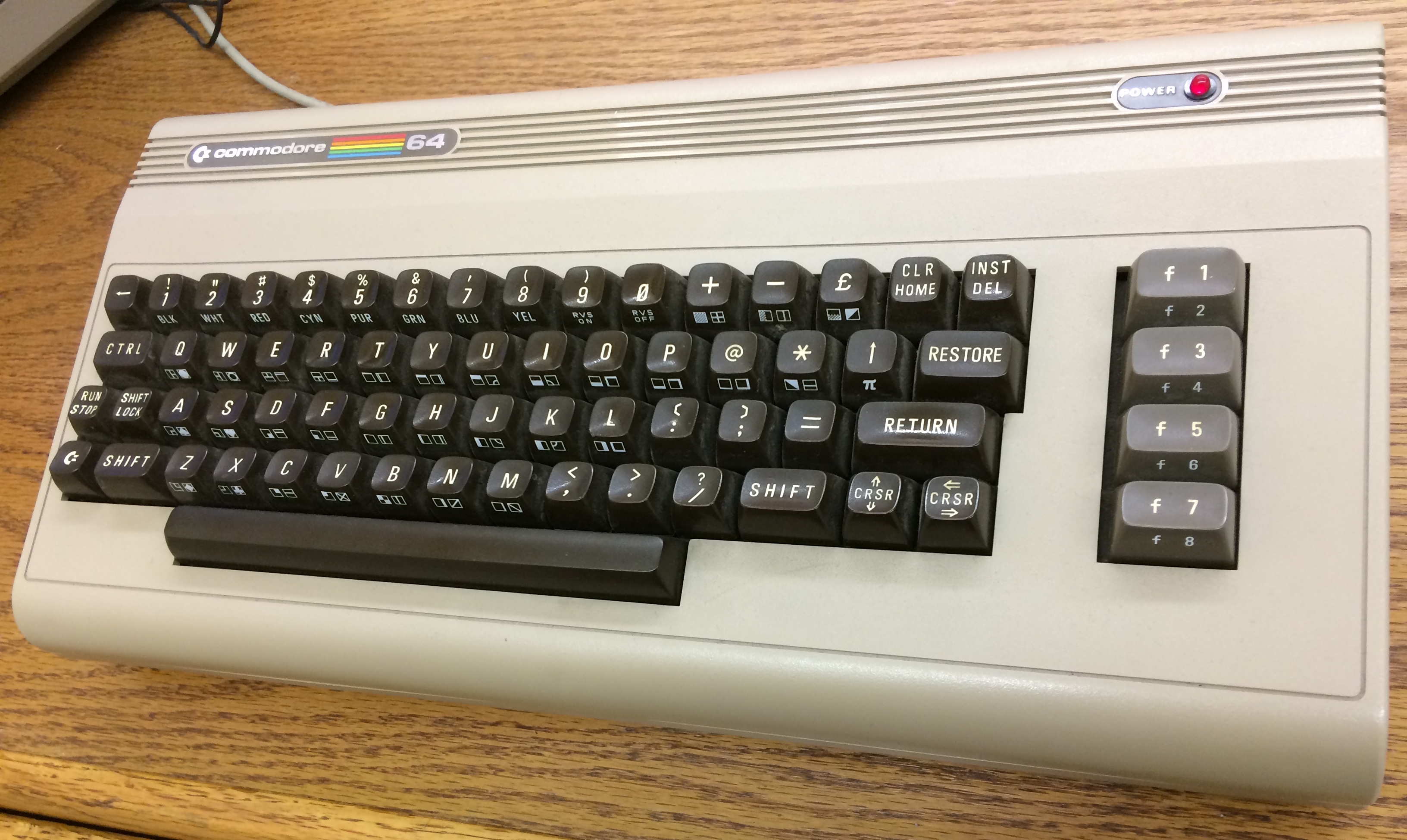 Photo of a Commodore 64 keyboard