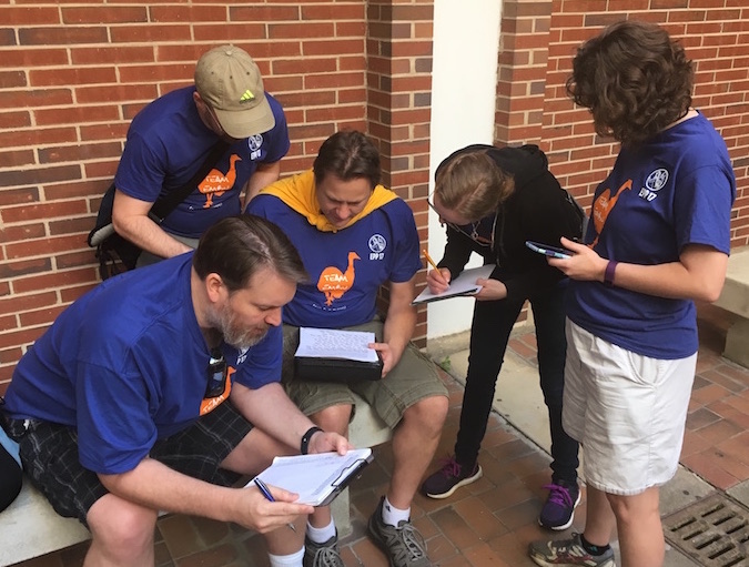 Team EMBU puzzling at EPP 17.