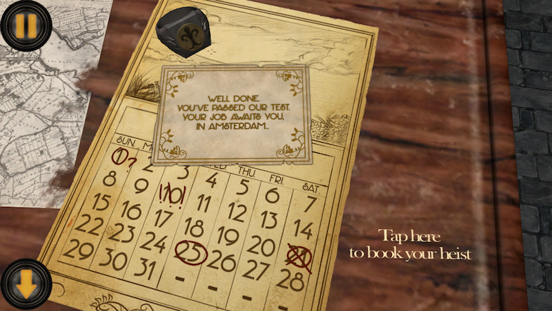 In game: An invitation to play the game in real life. It reads: "Well done. You've passed our test. Your job awaits you in Amsterdam."