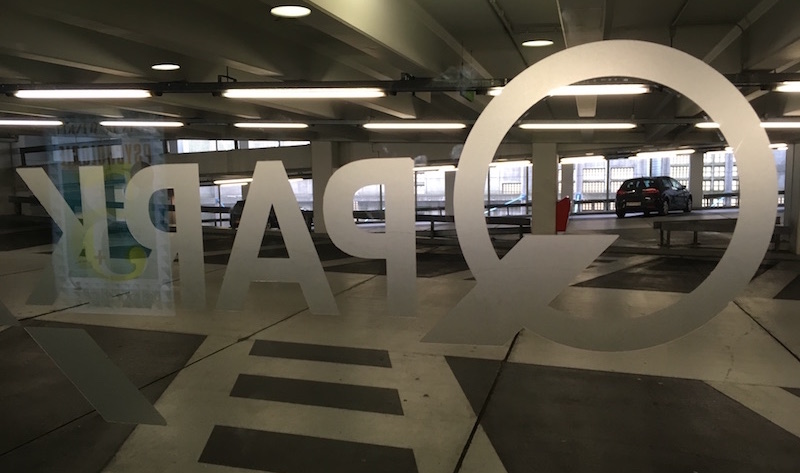 In-game: A photo of the Q Park garage where we began the game.