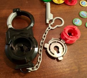 Break Free handcuff open and ready to accept a maze disk insert.