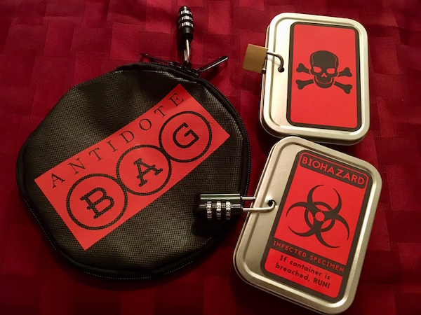 In-game: 2 locked tins, and one locked antidote bag.