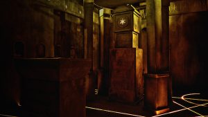 In-game: An intricate and aged tomb or temple.
