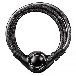 A cable lock with a directional locking mechanism.