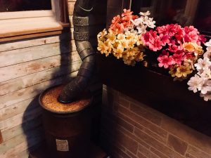 In-game: a flower box outside of a business.