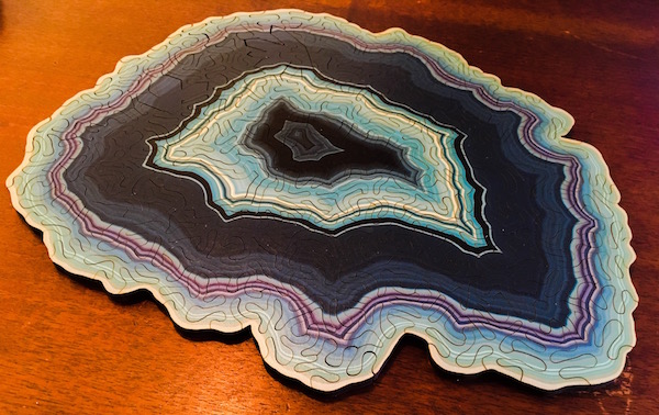 Geode puzzle fully assembled.