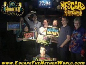 Haunted team post-game photo.