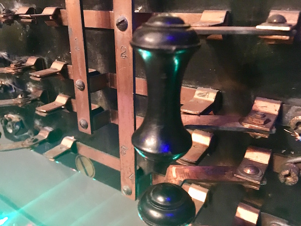 In-game: big metal binary switches.