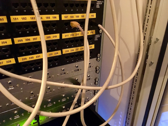 In game: a closeup of a server rack.