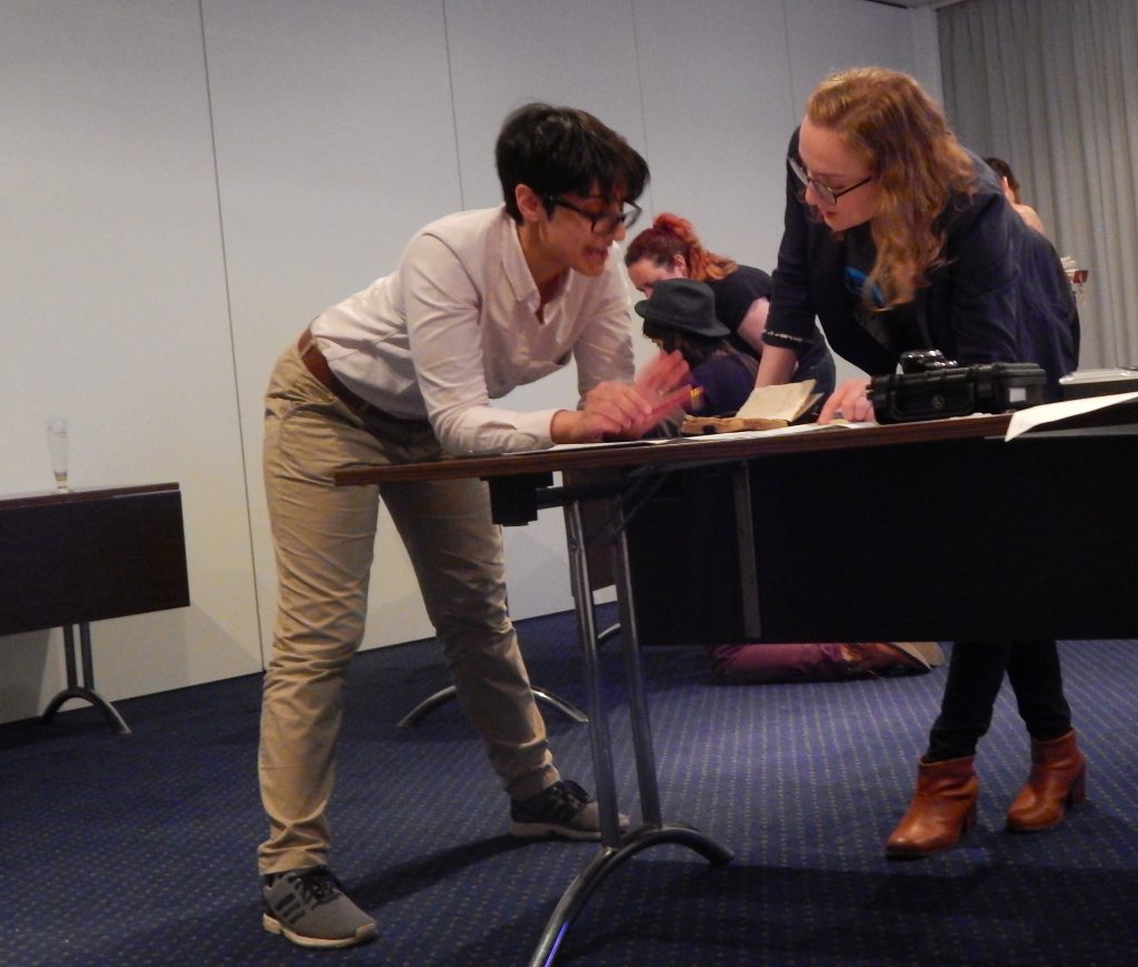 Lisa & Sharon focused and collaborating on a puzzle.