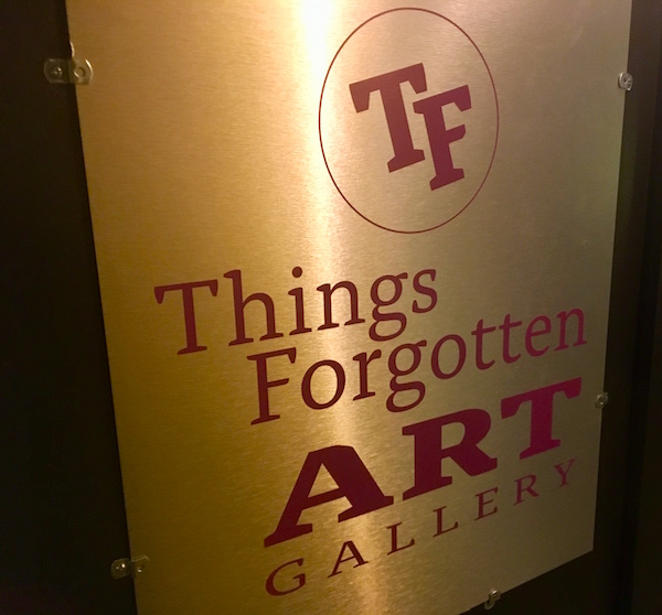 In-game: Sign for "Things Forgotten Art Gallery."