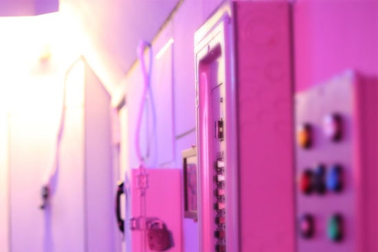 In-game: A wall with buttons.