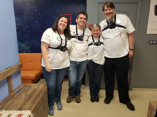 The team before their record attempt.