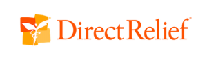 Direct Relief's orange logo.