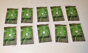 An assortment of help cards.