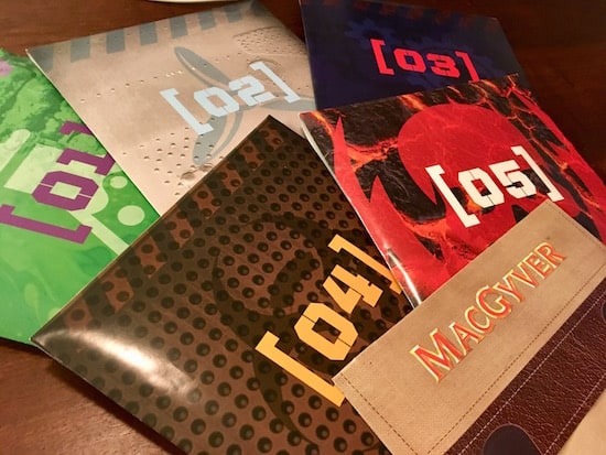 All 5 chapter envelopes along with the utility bag.