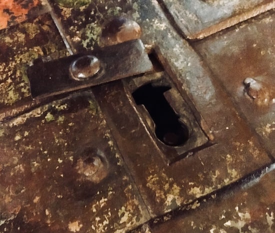 Open key hole trap door.