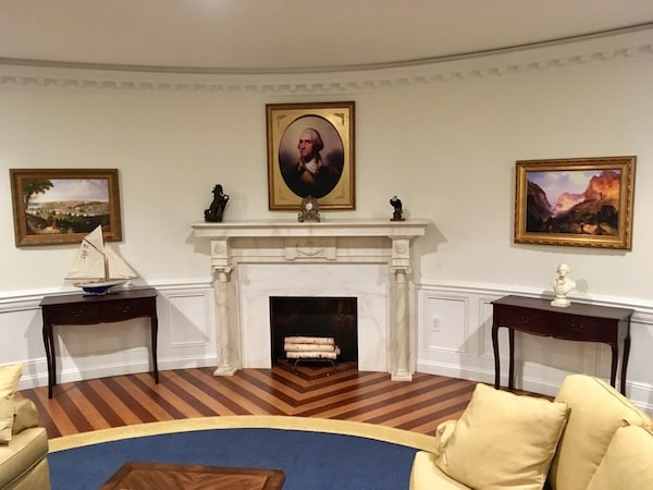 In-game: George Washington's portrait over the Oval Office's mantle.