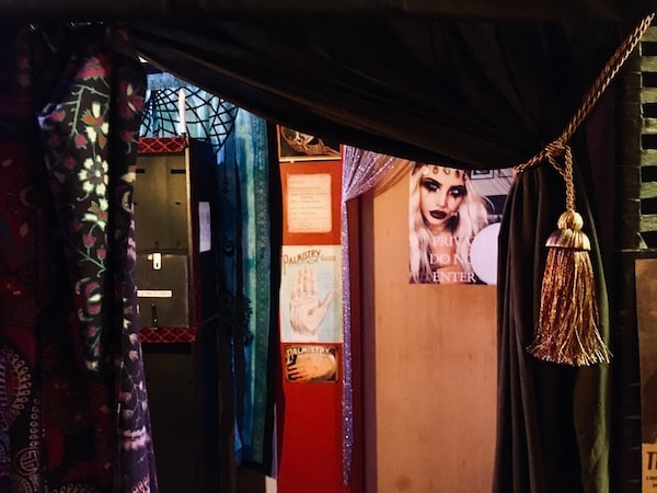 In-game: view through the tent entrance.