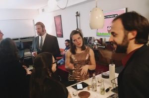 Our friends all dressed up for the party.