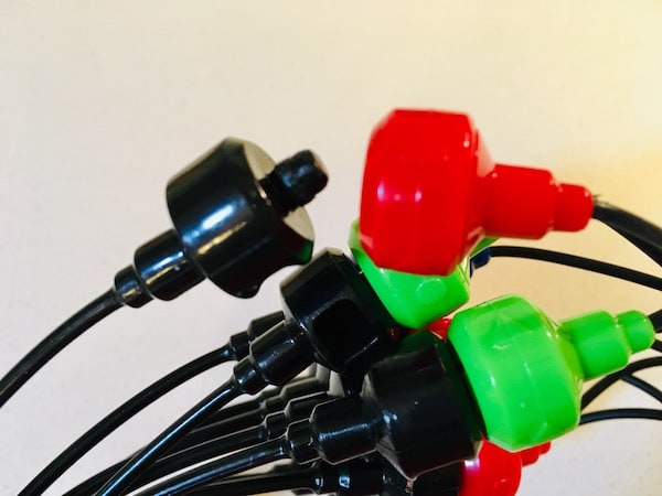 Closeup of a cut wire.