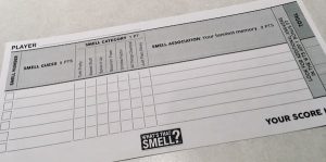 An answer sheet with multiple questions.