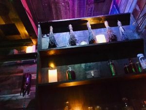 In-game: A wooden shelf containing magical ingredients.