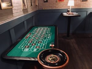 In-game: A roulette table.