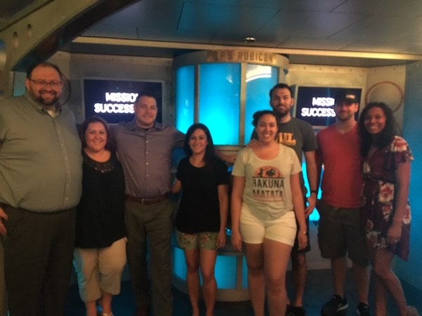 Jasmine Stuart along with their team at the conclusion of Escape the Rubicon.