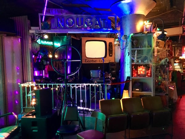 A strange stage-like environment.