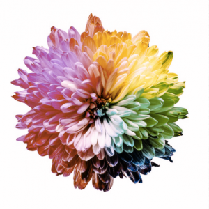 A flower depicting the color spectrum in Deuteranomaly