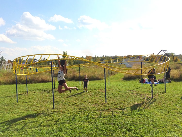 An infinite mobius strip monkey bars.