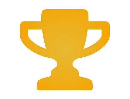 A gold trophy