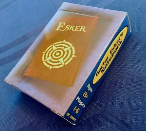 The small card deck sized box for Doctor Esker's Notebook.