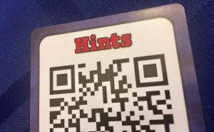 A QR code labeled "Hints."