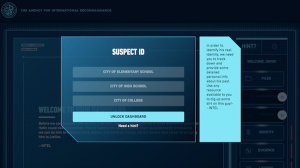 Digital interface for identifying the suspect based on old school records.