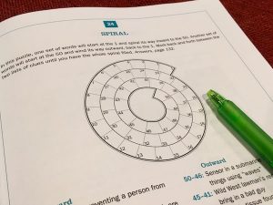 The grid for one of the Spiral puzzles.