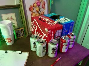 In-game: a couple 12 packs of beer.