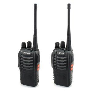 Two commonly used escape room walkie-talkies
