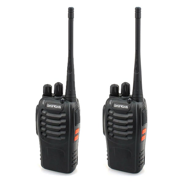 Two commonly used escape room walkie-talkies