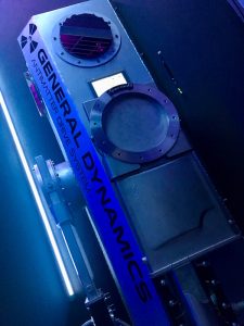 In-game: A tall metal Antimatter drive system. It's made entirely of metal and looks imposing.