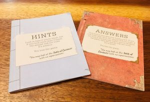 The hint and answer booklets.