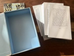 Cain's Jawbone open and the loose pages removed.