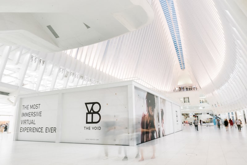 THE VOID in the middle of the Oculus at the World Trade Center. The architecture is massive and imposing. It looks like you're inside of a whale.