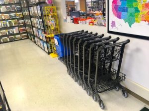 Shopping carts in the Puzzle Warehouse