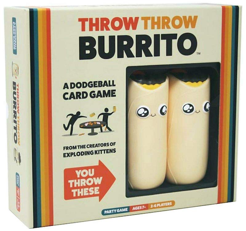 The cover of throw throw burrito depicts two cartoonish burritos.