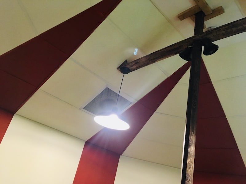 In-game: The vaulted ceiling of the circus tent.