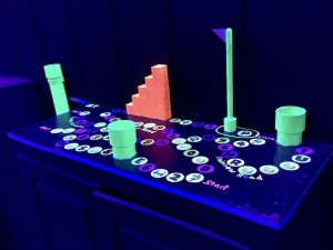 In-game: A strange puzzle that seems to take inspiration from Super Mario Brothers.