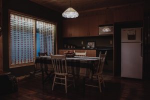 In-game: the kitchen of an AirBNB.