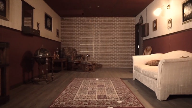 In-game: Wide view of a study.